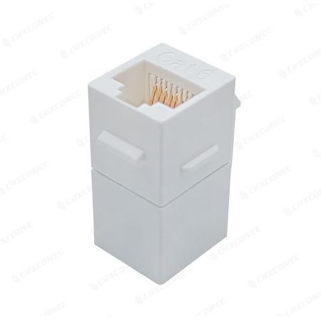 CAT.6 onafgeschermde 180 graden RJ45 in-line koppeling